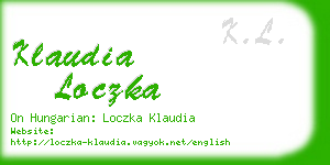 klaudia loczka business card